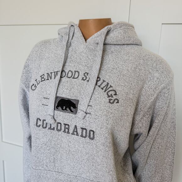 Glenwood Springs, Colorado-Embroidered Heather Grey Hoodie Women’s Size Small - Picture 7 of 9